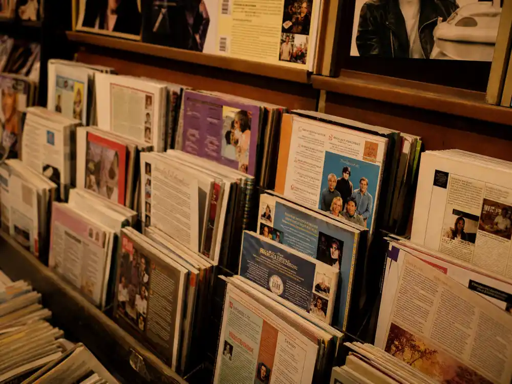 1980s teen magazine newsstand representing Corey Feldman peak heartthrob fame