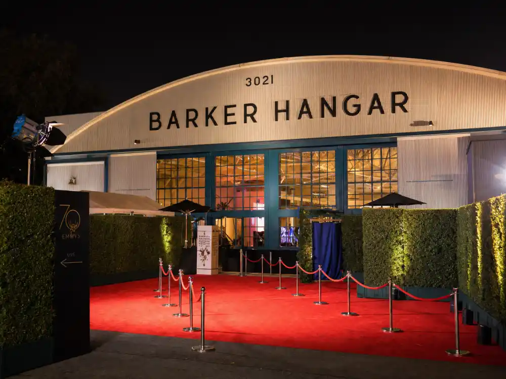 Barker Hangar exterior in Santa Monica for Critics Choice Awards 2026 winners — January 4 E! and USA telecast venue