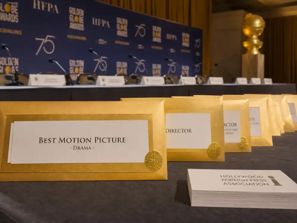 Film category envelopes at Critics Choice Awards 2026 winners press room where One Battle After Another and Marty Supreme claimed motion picture prizes