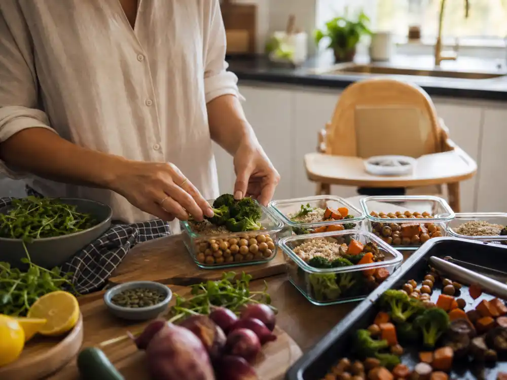 Plant-based family kitchen for where is Daniella Monet now as mother of two toddlers