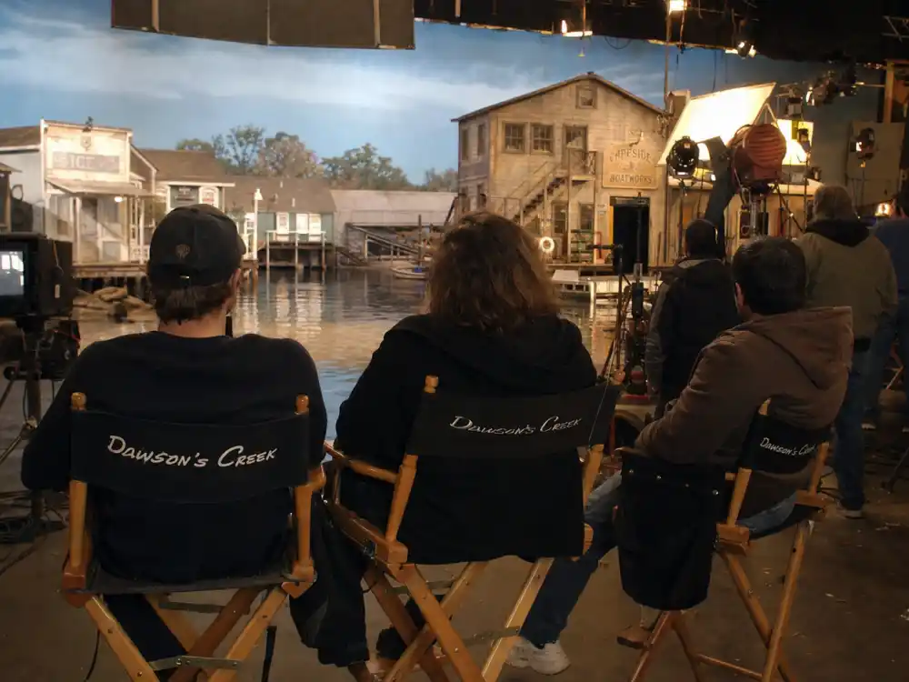Teen drama TV soundstage for what happened to James Van Der Beek as Dawson Leery on Dawson's Creek