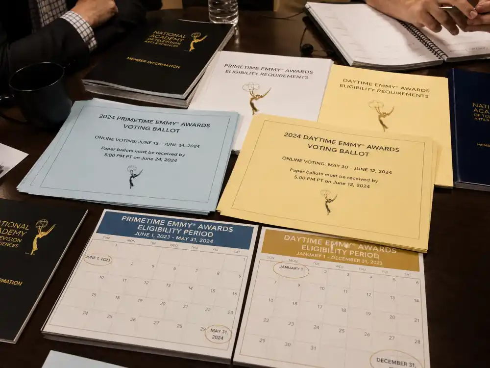 Television Academy and NATAS voting ballots illustrate eligibility rules in the difference between Primetime and Daytime Emmys