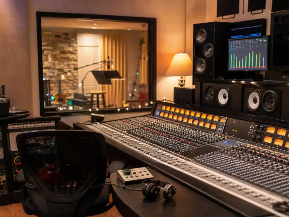 Professional recording studio setup reflecting Doja Cat age and birthday 2026 career arc from SoundCloud uploads to Grammy-winning pop stardom in her thirties