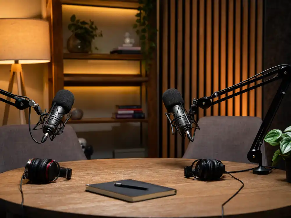 Podcast microphone and guitar for what happened to Drake Bell healing journey and 2026 chapter