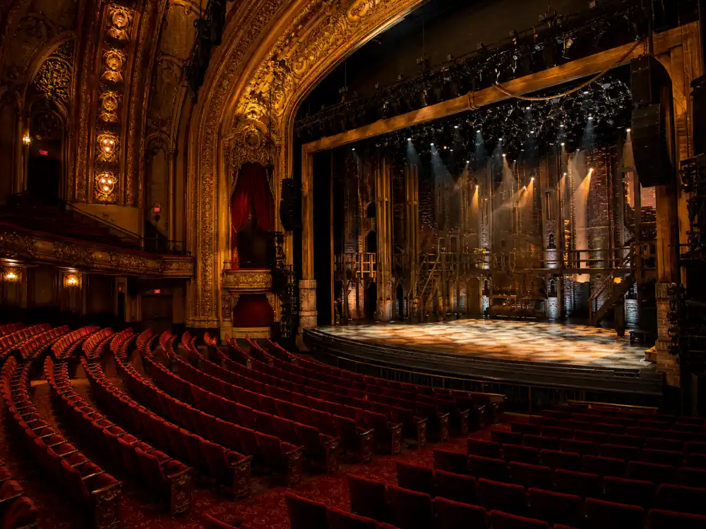 Classic Broadway theatre interior evoking Tony Award milestones in the EGOT winners complete list