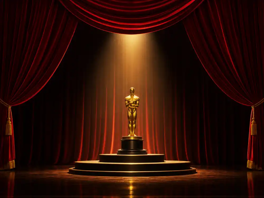 Awards theatre podium spotlight where female directors who won best director Oscar accepted their historic Academy statuettes