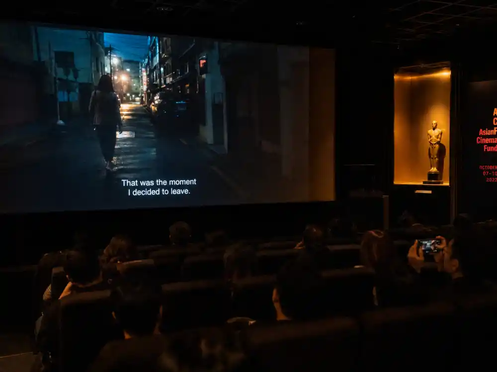 Korean subtitled cinema screening evoking Parasite among foreign films that won best picture Oscars history