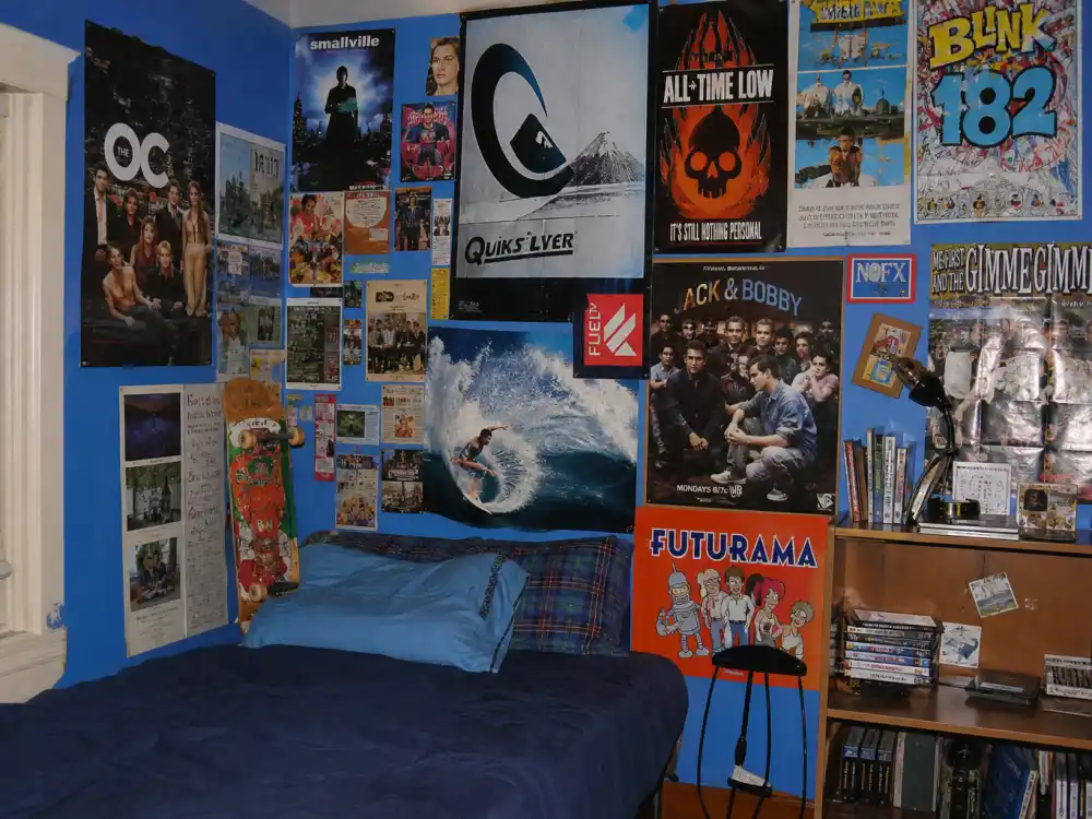 2000s teen bedroom posters evoking how former Disney Channel stars where are they now fans grew up with sitcom idols