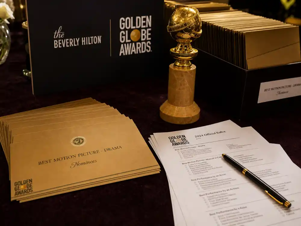 Official nomination ballots and envelopes tabulated by KPMG for the verified Golden Globes nominations 2026 list across 28 categories