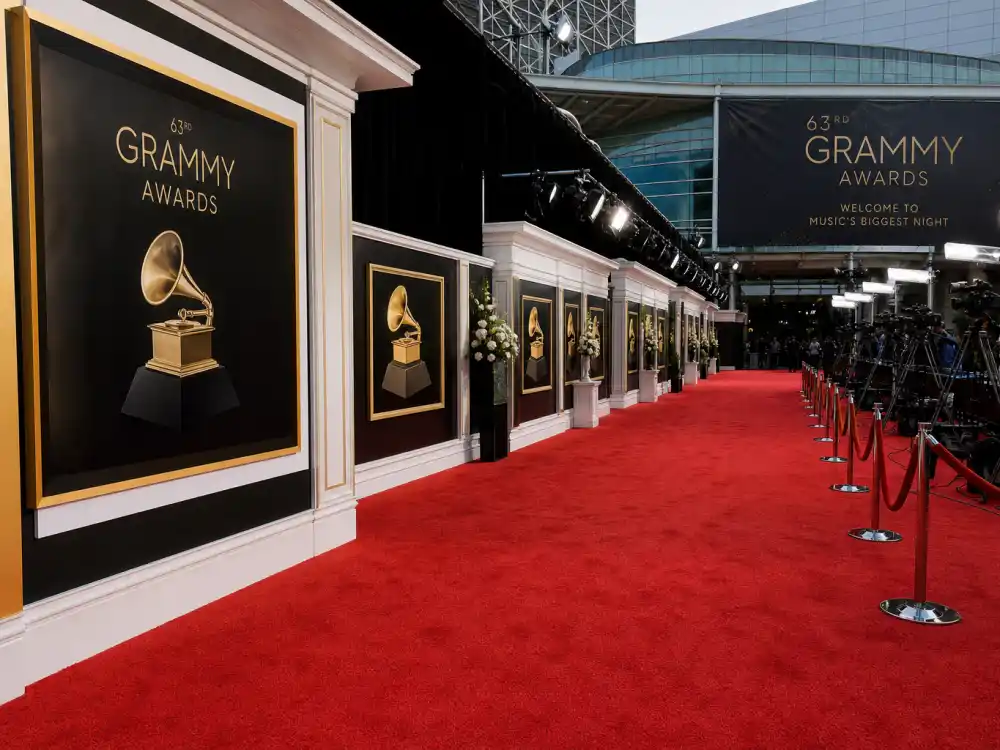 63rd Grammy Awards 2021 red carpet atmosphere central to Harry Styles Gucci dress Grammy history and awards-show fashion legacy