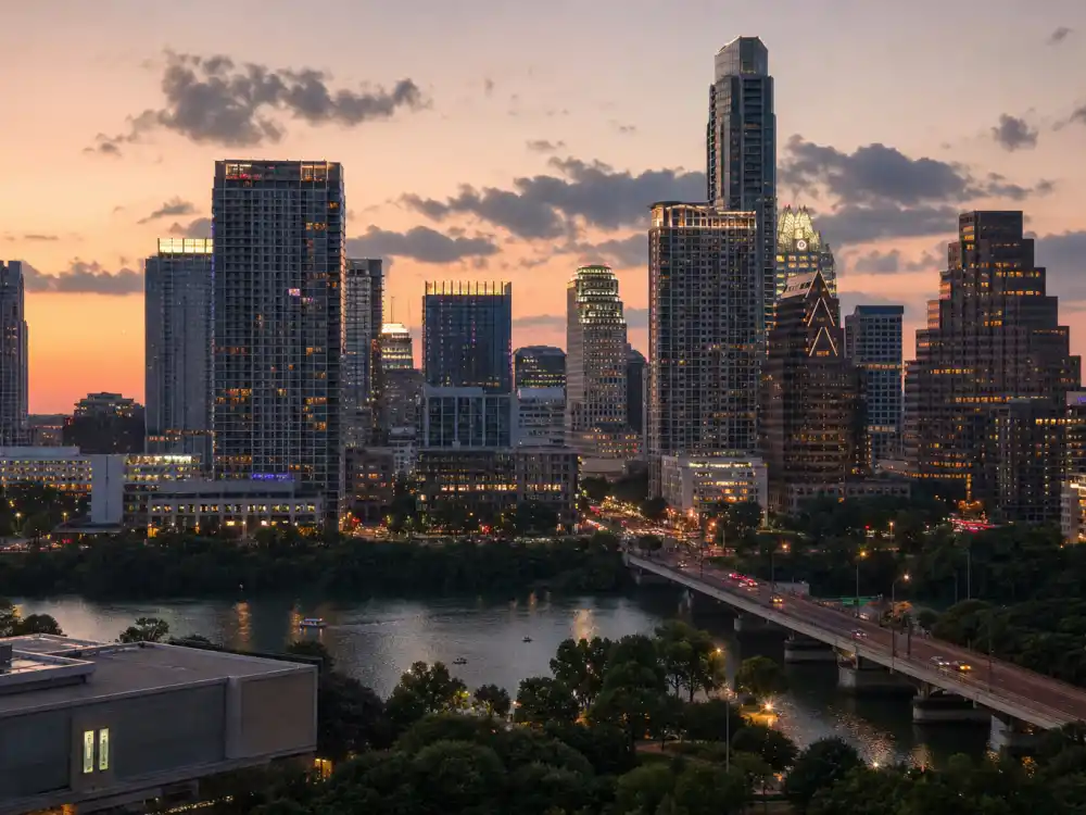 Austin Texas skyline at dusk for where is Henry Thomas now in 2026 after E.T. and Hill House