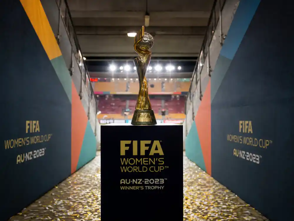 Women's World Cup trophy in stadium tunnel for where is Hope Solo now 2015 championship