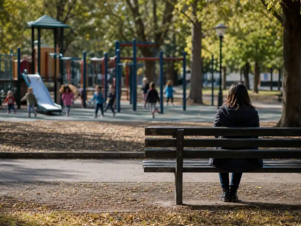 Playground privacy distance framing for how celebrity exes co-parent peacefully minors gate editorial without identifiable faces