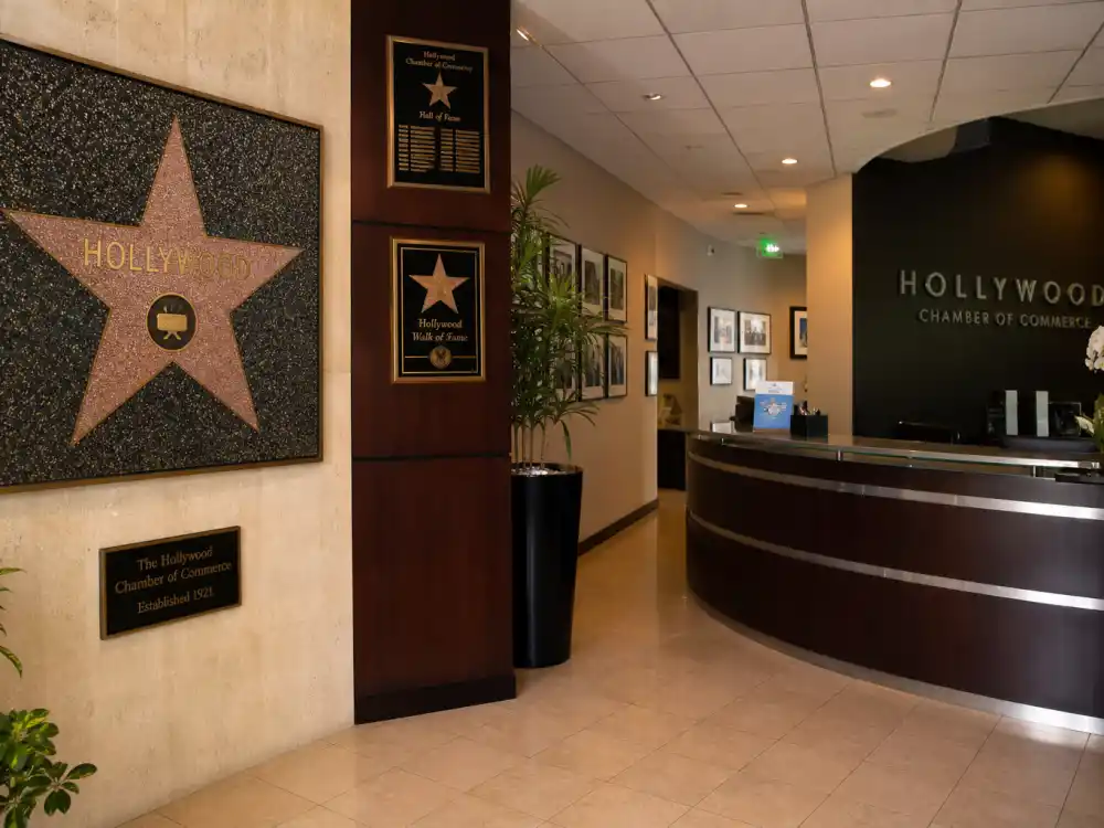 Hollywood Chamber of Commerce office where how much does a Walk of Fame star cost is published and sponsorship fees are collected