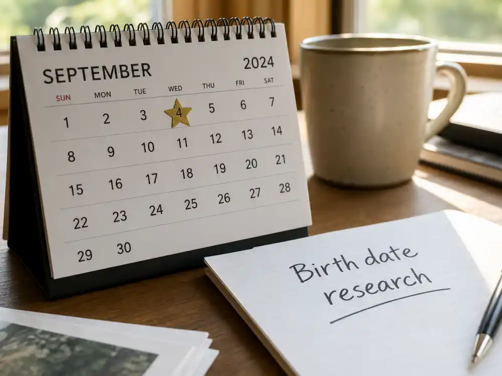 September 4 birth date calendar for how old is Beyonce verified age math editorial without identifiable faces