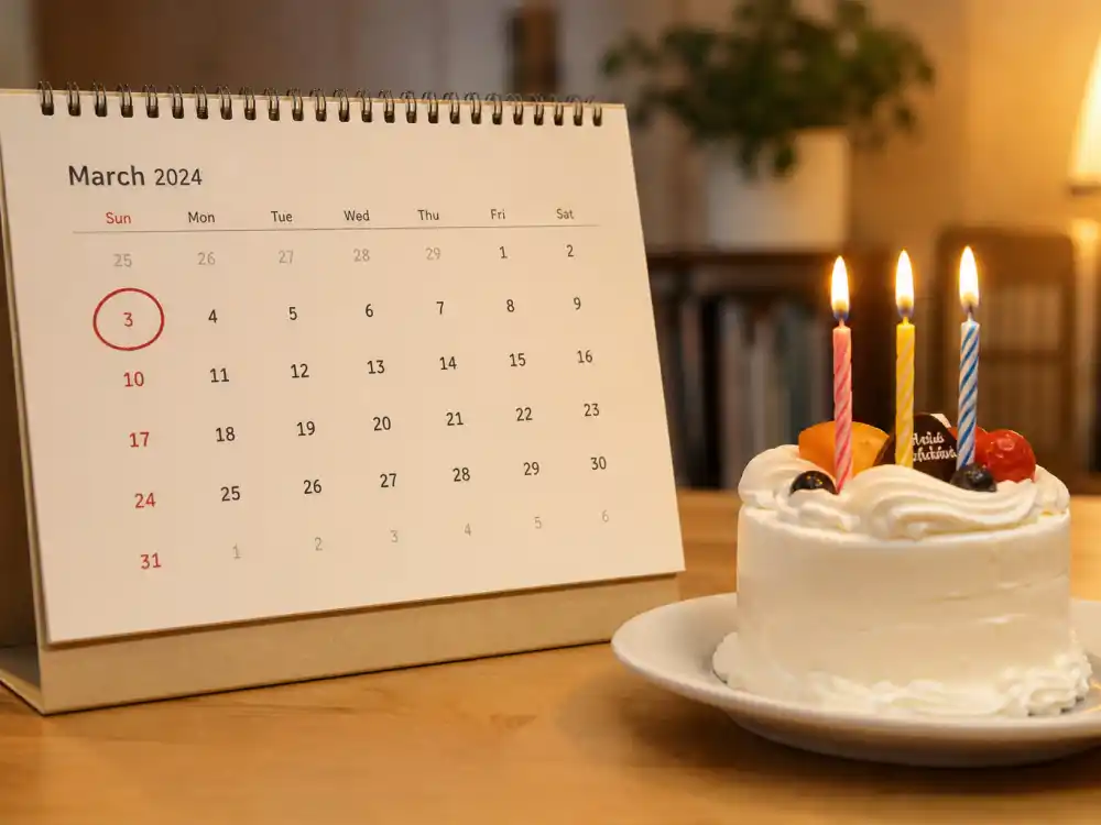 March 3 birthday calendar and candles marking how old is Camila Cabello each year when fans celebrate her Pisces birth date
