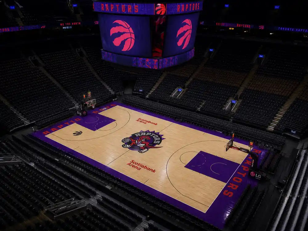 Toronto basketball court for how old is Drake hometown sports context editorial without identifiable faces