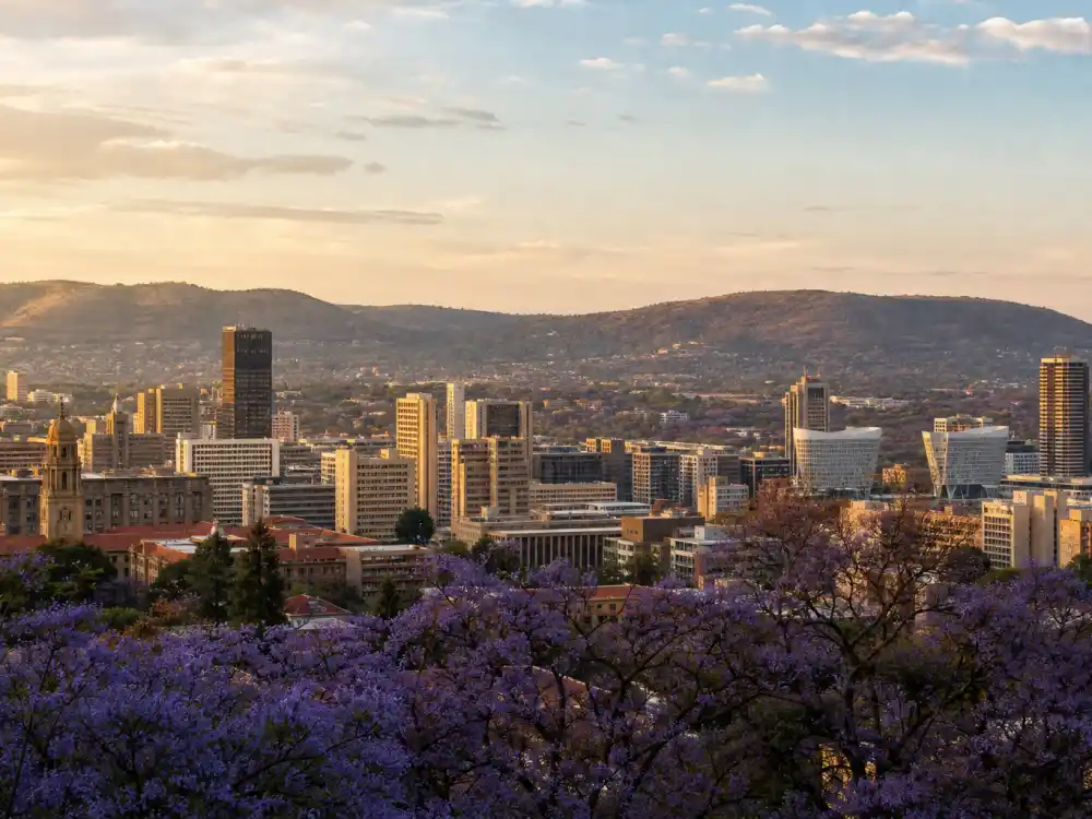 Pretoria South Africa cityscape evoking how old is Elon Musk birthplace — the city where Elon Reeve Musk was born on June 28, 1971