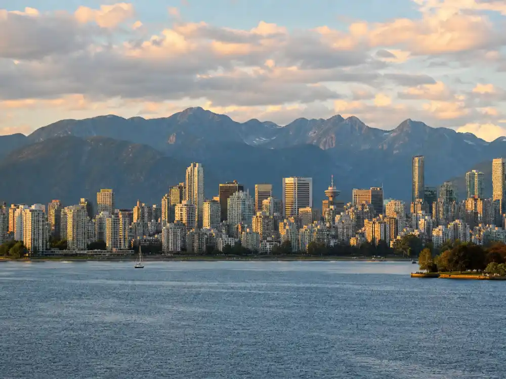 Vancouver British Columbia skyline evoking how old is Finn Wolfhard birthplace — the Pacific Northwest city where Finn Michael Wolfhard was born on December 23, 2002