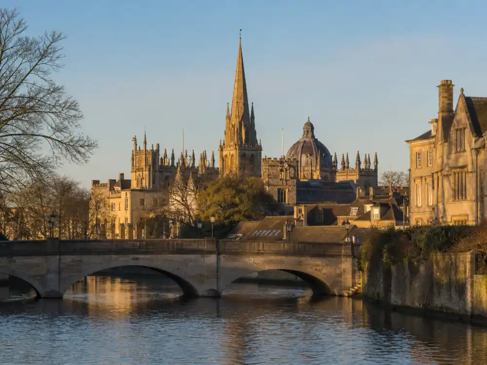 Oxford England skyline evoking how old is Florence Pugh birthplace — the city where Florence Pugh was born on January 3, 1996