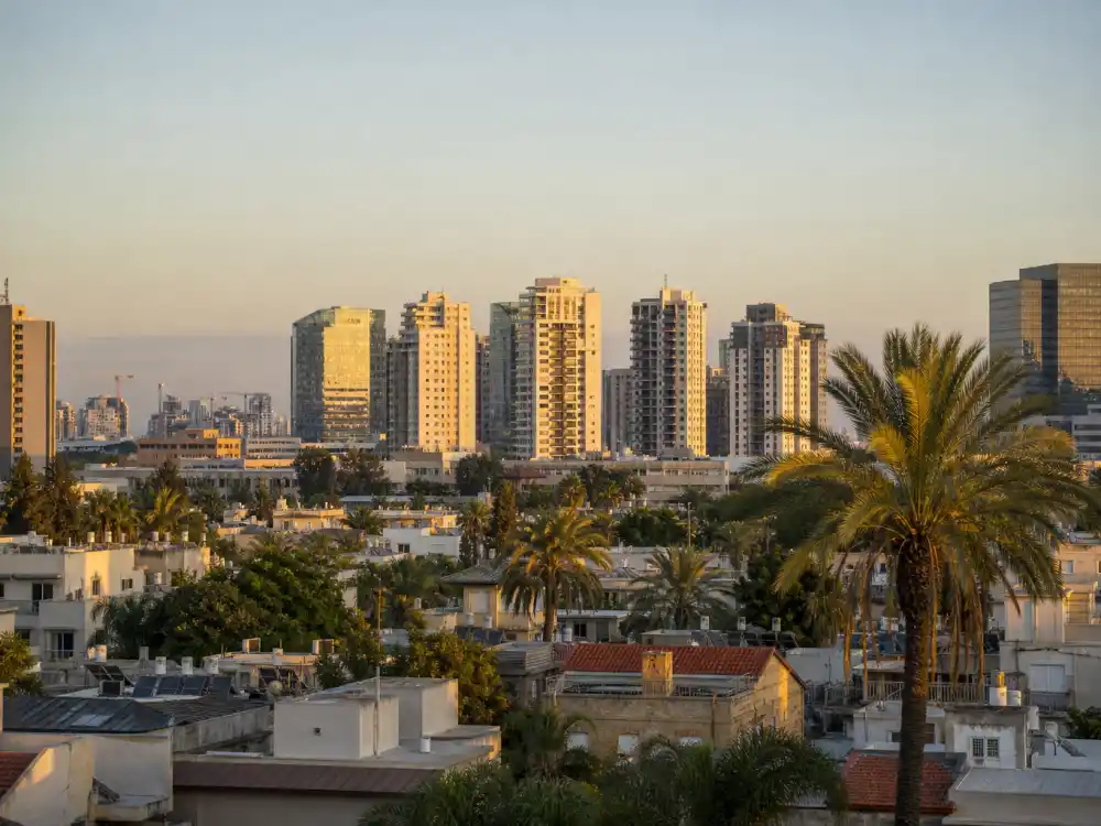 Petah Tikva Israel skyline evoking how old is Gal Gadot birthplace — the city where Gal Gadot was born on April 30, 1985