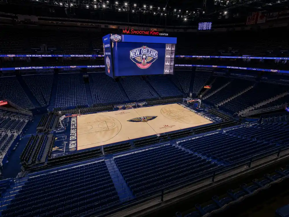 NBA arena interior reflecting how old is Giannis Antetokounmpo at industry peak — championship runs and MVP dominance with the Milwaukee Bucks