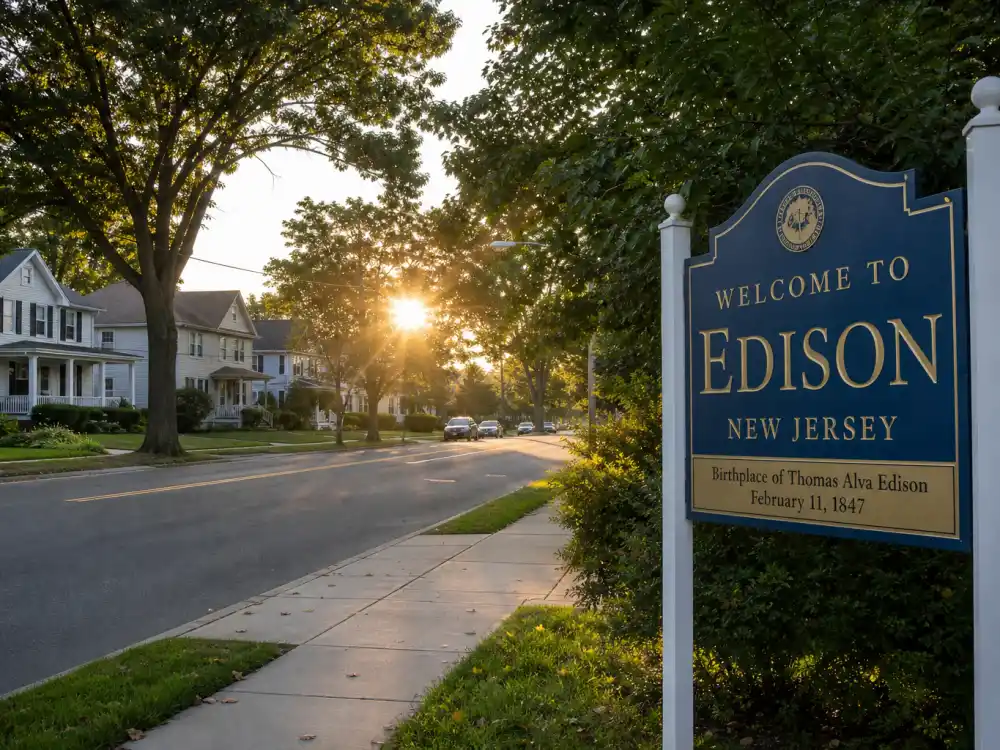 Edison New Jersey suburban streetscape evoking how old is Halsey birthplace — the city where Ashley Nicolette Frangipane was born on September 29, 1994