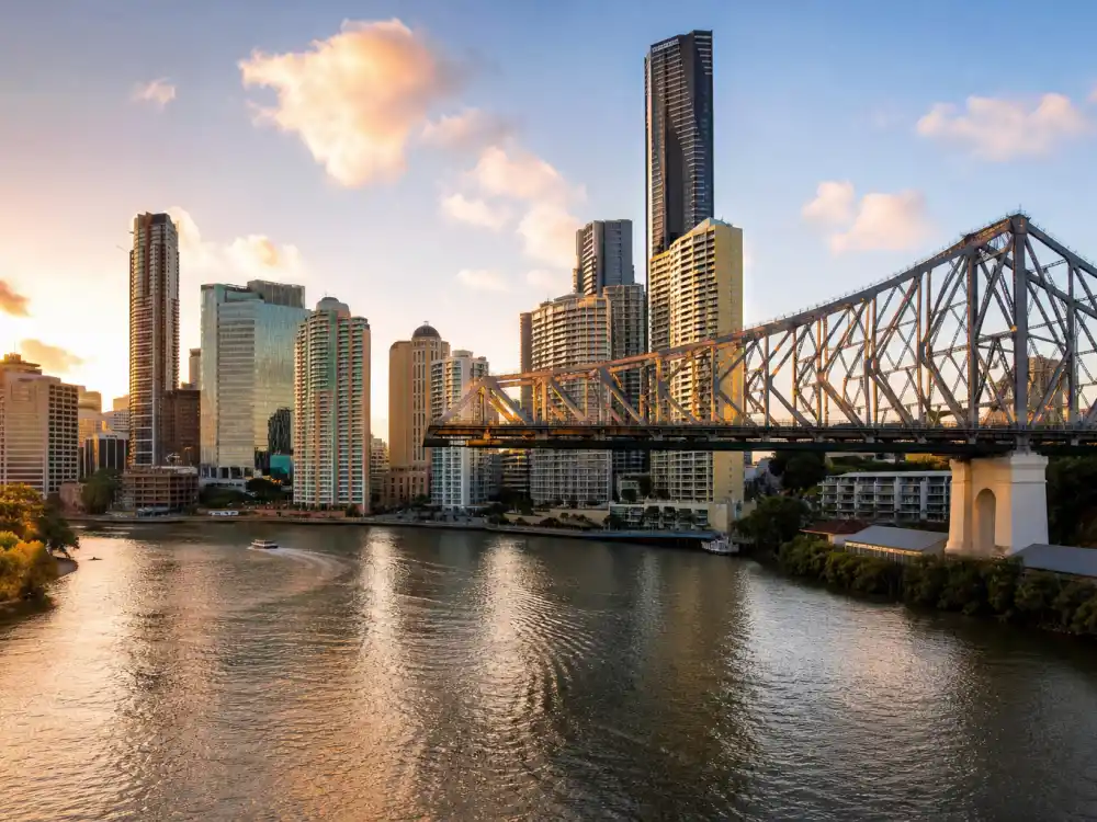 Brisbane Australia skyline evoking how old is Jacob Elordi birthplace — the Queensland city where Jacob Elordi was born on June 26, 1997