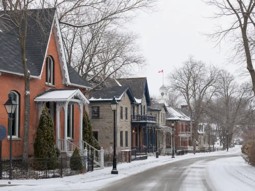 Ontario Canada small-town winter street near where Justin Bieber was born March 1, 1994 — how old is Justin Bieber birthplace context