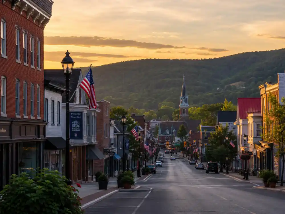 Lehigh Valley Pennsylvania main street evoking how old is Sabrina Carpenter birthplace — the region where she was born on May 11, 1999