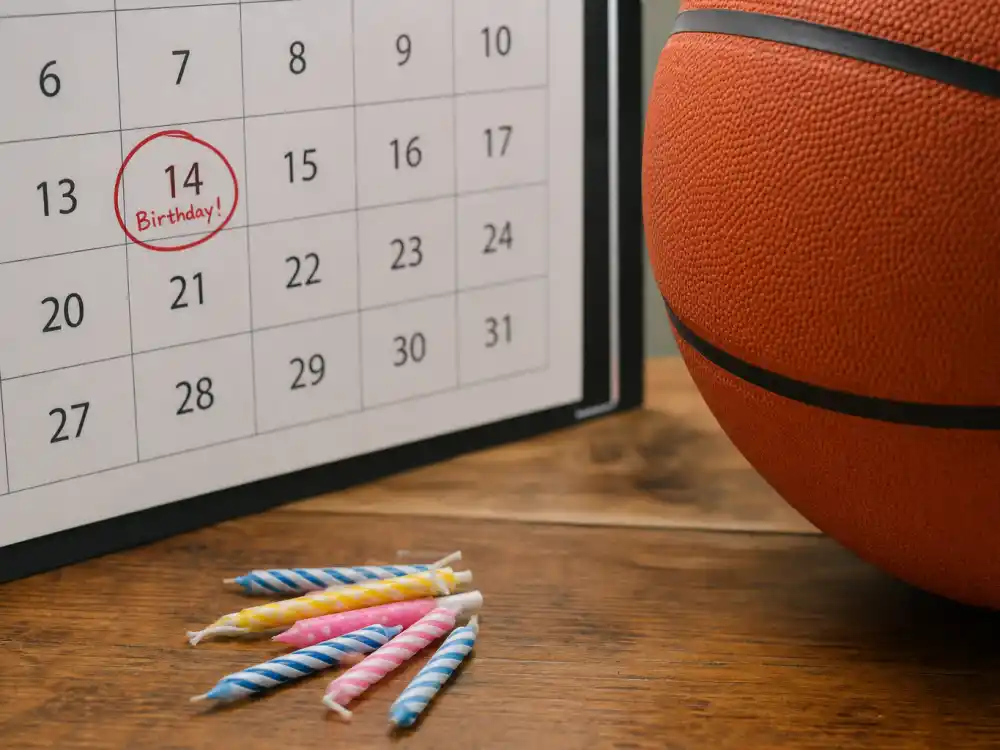 March 14 birthday calendar and candles marking how old is Stephen Curry each year when fans celebrate his Pisces birth date