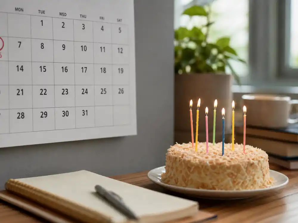 July 6 birthday calendar and candles marking how old is Sylvester Stallone each year when fans celebrate his Cancer birth date