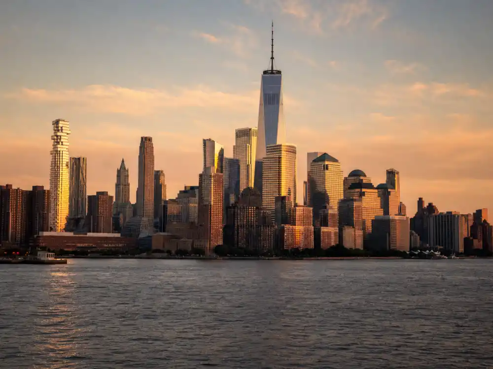 New York City skyline evoking how old is Sylvester Stallone birthplace — the city where Sylvester Gardenzio Stallone was born on July 6, 1946
