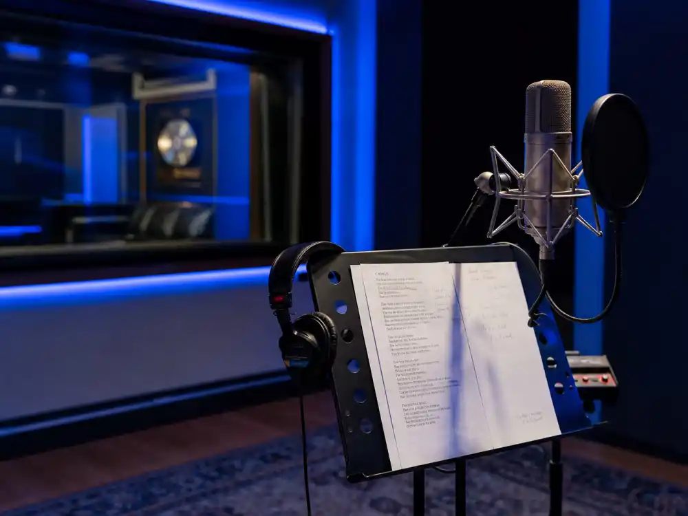 Recording studio vocal booth reflecting how old is SZA at her SOS-era chart domination and Grammy-winning superstardom milestone