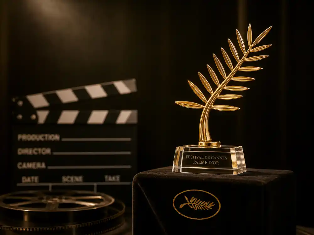 Film festival award trophy display reflecting how old is Timothee Chalamet at industry peak — Oscar nominations and blockbuster franchise milestones in his twenties