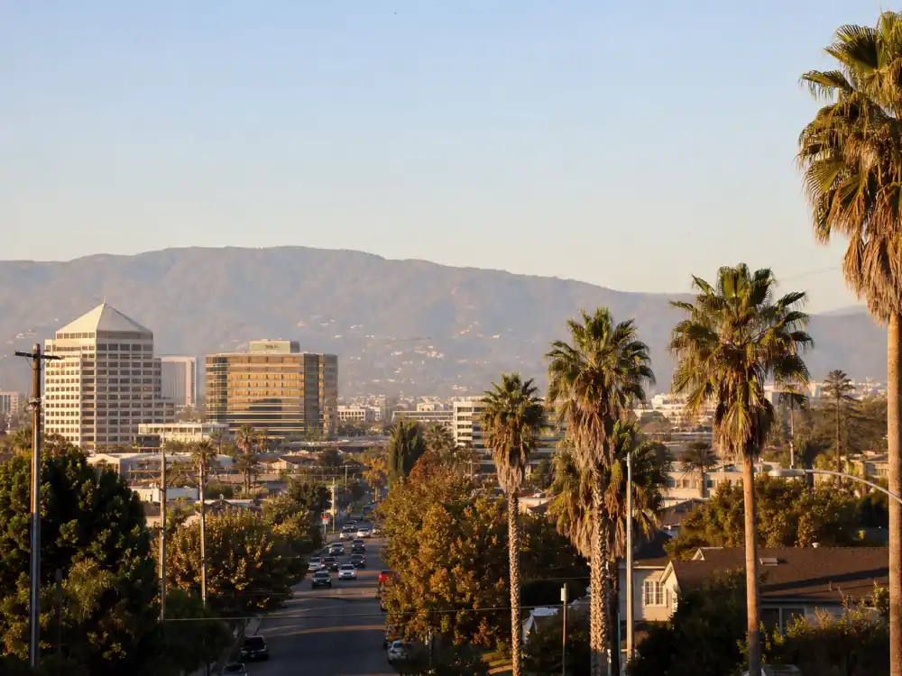 San Mateo California suburban skyline evoking how old is Tom Brady birthplace — the Bay Area city where Thomas Edward Patrick Brady Jr. was born on August 3, 1977