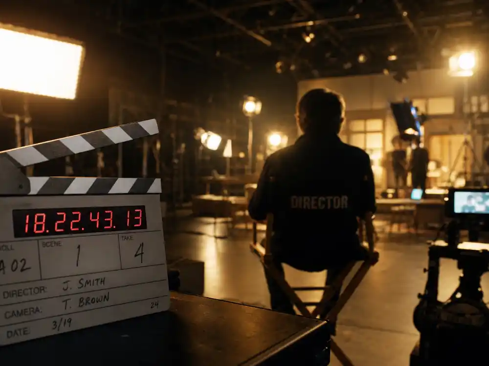 Film studio set reflecting how old is Tom Hanks career arc from 1980s television breakout to Oscar-winning blockbuster dominance