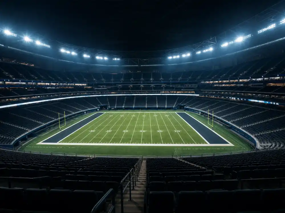 NFL stadium interior reflecting how old is Travis Kelce at industry peak — Super Bowl runs and All-Pro dominance across a twelve-season Kansas City Chiefs career