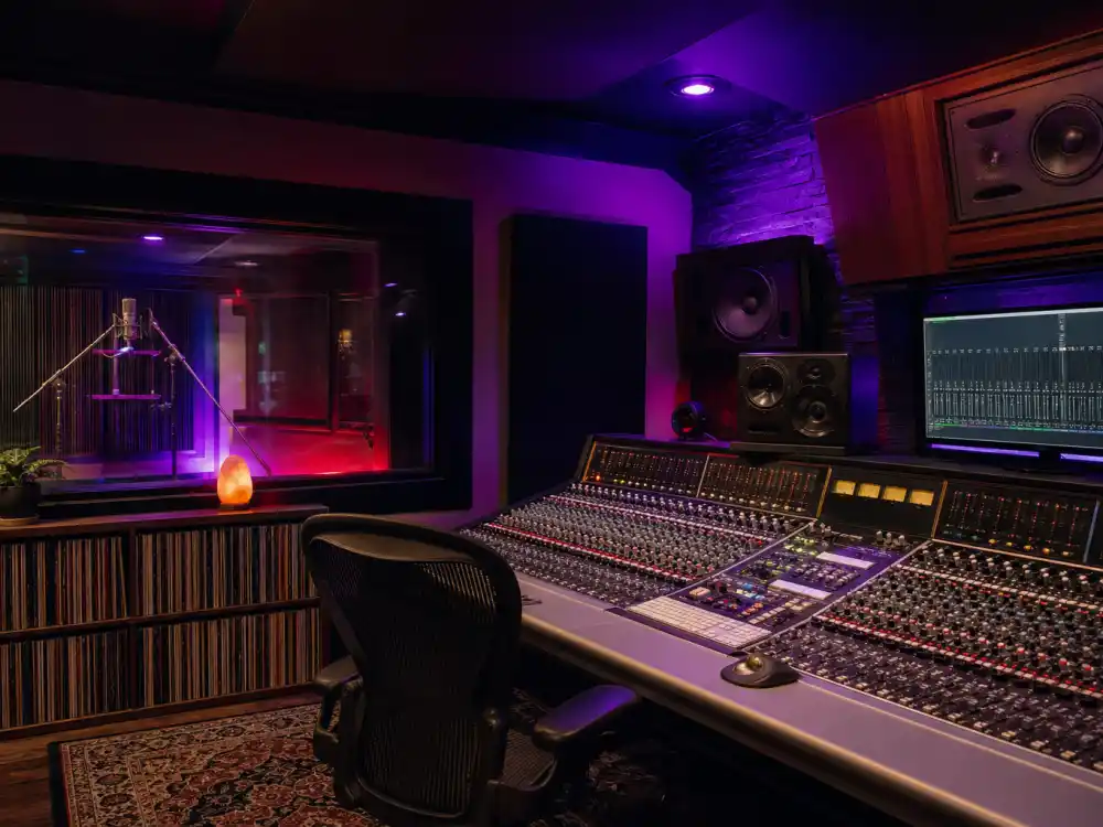 Hip-hop recording studio reflecting how old is Travis Scott career arc from Houston mixtapes to arena-filling festival headliner and chart-topping albums