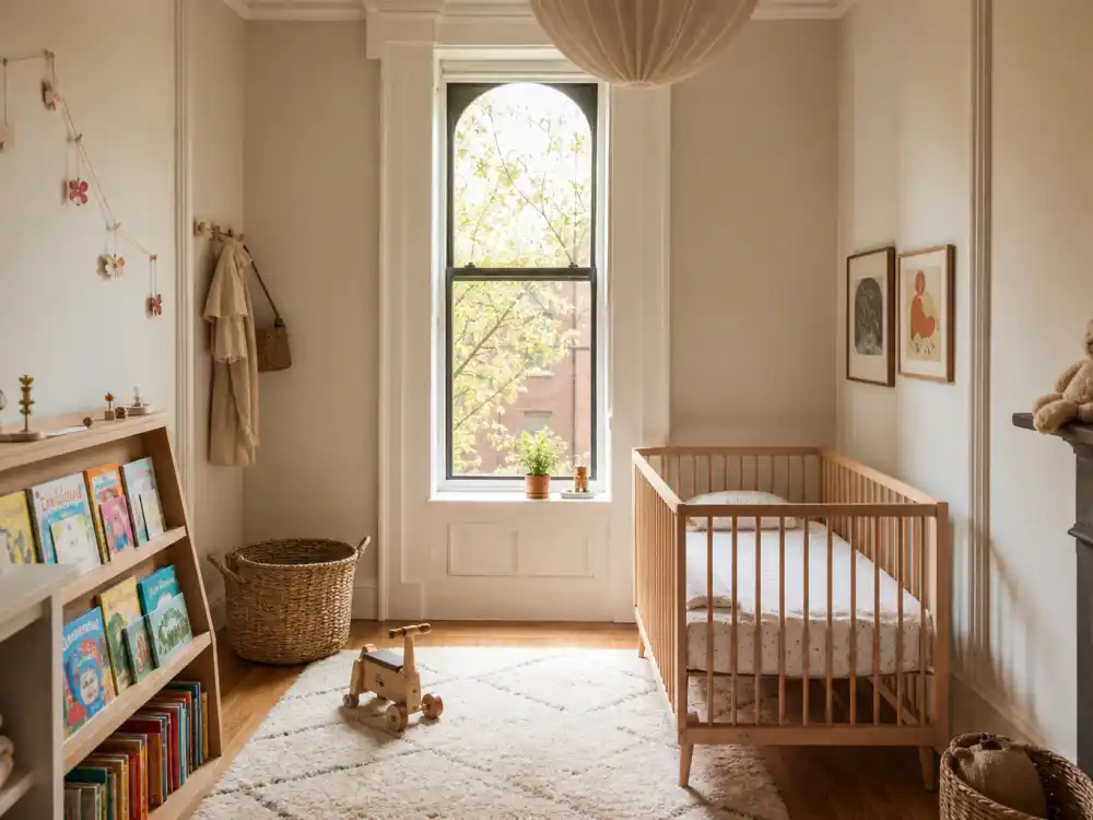Brooklyn brownstone nursery in Jay Z fatherhood quotes and parenting style — loving environment Jay-Z described to The Sunday Times for Blue Ivy Rumi and Sir