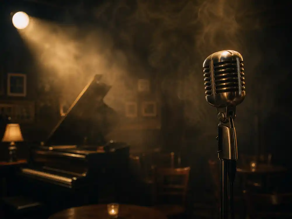 Vintage lounge microphone for what happened to Joe Piscopo legendary Frank Sinatra impression