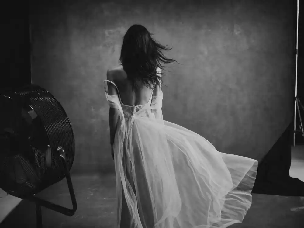 Moody black and white fashion studio for where is Kate Moss now heroin chic supermodel icon era