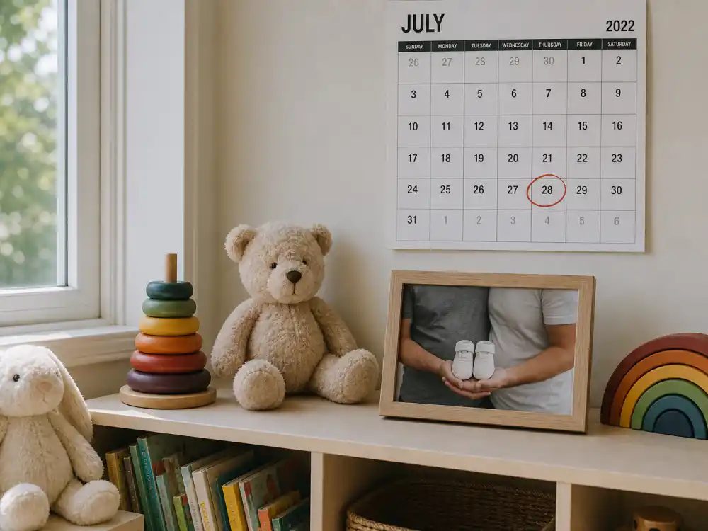 July 28 2022 calendar with toddler toys for Khloe Kardashian kids True and Tatum guide — Tatum Thompson surrogate birth per Us Weekly