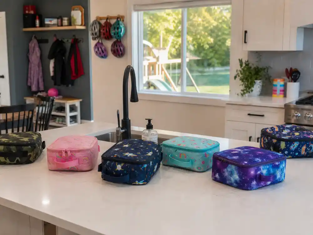 Busy family kitchen for where is Kim Zolciak now with six children and blended family life