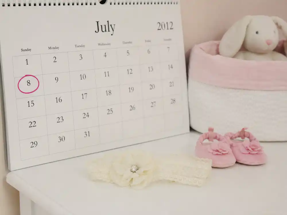 July 8 2012 calendar with pink nursery for Kourtney Kardashian kids Mason Penelope Reign — Penelope Scotland Disick birth per Us Weekly