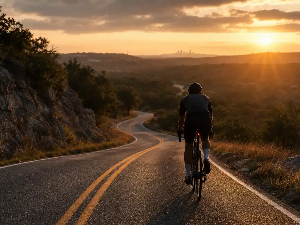 Texas hill country training road for what happened to Lance Armstrong before Tour de France dominance