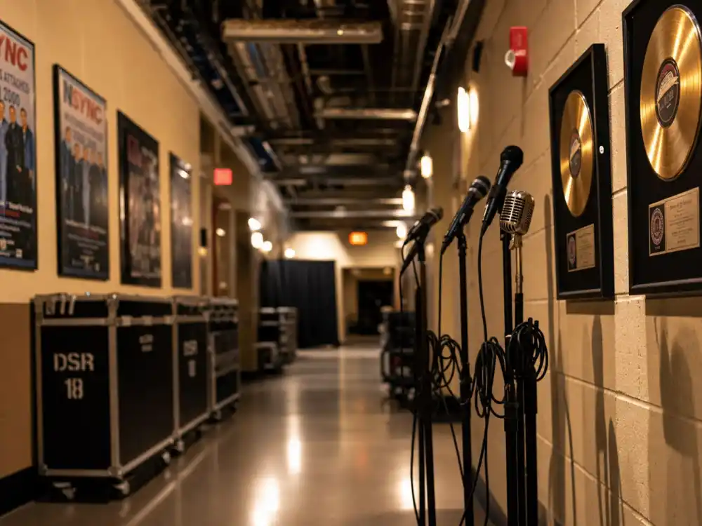 1990s arena backstage corridor for what happened to Lance Bass during the NSYNC era