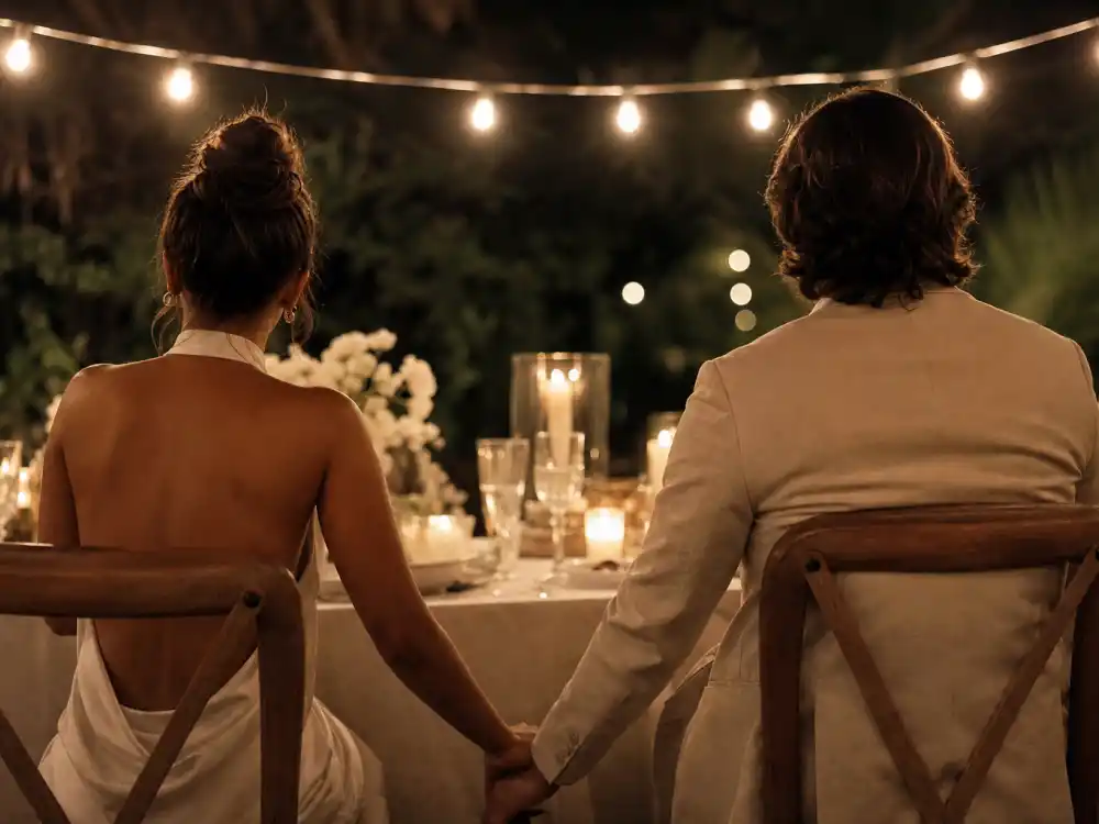Garden dinner silhouettes for where is Leighton Meester now married to Adam Brody since 2014
