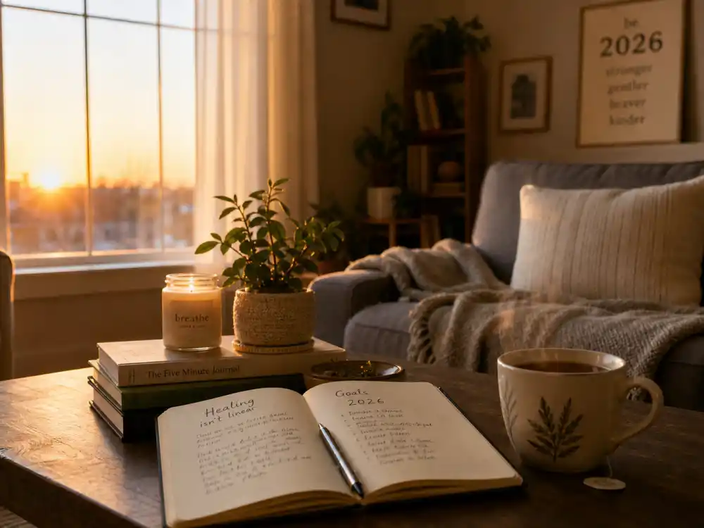 Peaceful cozy living room for where is Lindsey Shaw now after addiction recovery and mental health journey in 2026