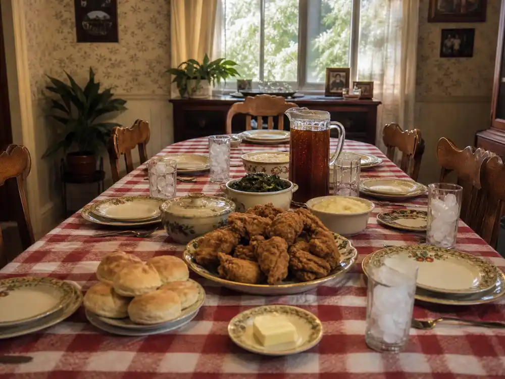 Southern family dinner table for where is Mama June now amid daughters Pumpkin, Jessica, and Honey Boo Boo